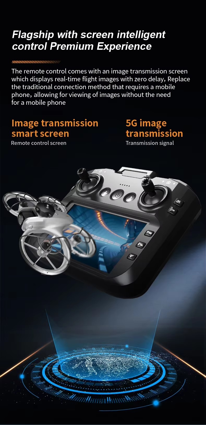 Drone Camera 4K - 4.3인치 대형 화면 드론 8K ESC